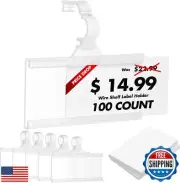 Plastic Wire Shelf Label Holder, Reusable Shelf Tags for Pantry Retail Store,