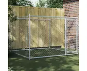 Dog Cage with Door Grey 2x2x1.5 m Galvanised Steel