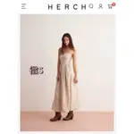 🙏徵 HERCH SHIRA BACKLESS DRESS 亞麻後背綁結鬆緊長洋裝