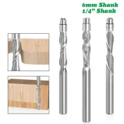 1/4" 6mm shank Solid Carbide Bearing Router Bits Two Flute Flush Trim end mill