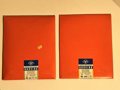 AGFA-GEVAERT BROVIRA BS 111 #3- 25 Sheets 8x10 GLOSSY SEALED, +BEH1#6 opened