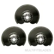 3 x 3-5/8" Oscillating Tool Diamond Grit Grout Blades-older Fein Multimaster fit
