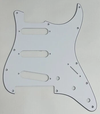 Guitar Pickguard For Fender Player Stratocaster Floyd Rose SSS 3 Ply White