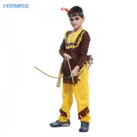 在飛比找蝦皮購物優惠-新款cosplay服裝 萬聖節服裝 兒童土著人印第安人士兵表