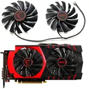 2PCS Graphics Card Cooling Fan Replacement for MSI R9 390X 390 380/R7 370 GAMING