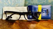 ICU Eyewear Emeryville Plastic Rectangle Reading Glasses / Metal Studs +1.75 NBW