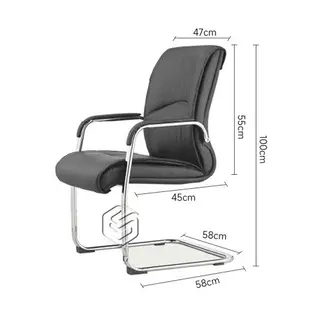 辦公椅子 辦公家具會議椅弓形皮椅洽談椅商業會客接待辦公室椅