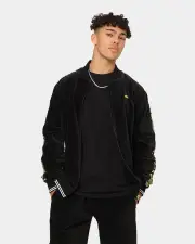 [ELLESSE] Ellesse Monzo Corduroy Track Jacket Black/gold - Size XL XL Black/Gold