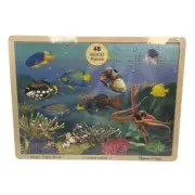New Melissa & Doug Underwater Fish Octopus Ocean Animals Wood Jigsaw Puzzle