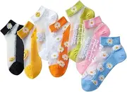 [FZBNSRKO] 7 Pairs Sheer Lace Ankle Socks Ultra Thin Transparent Colorful Mesh Low Cut Socks Short No Show Liner Thin Lace Fishnet Socks for Women/Girls(Mixed Color), Multicolor