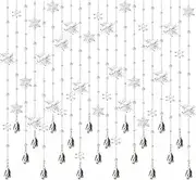 Beaded Curtain Door, Glass Crystal Beads Curtain Beaded Curtains for Doorways Crystals Divider for Home Decorations (Color : Clear, Size : 180cm)