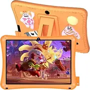 7 Inch Android 11 Children's Tablet 2GB RAM + 32GB ROM with Parental Control, 1024 x 600 IPS Screen, Dual Camera WiFi 5.0 with Childproof Case (Orange)
