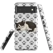 For Google Pixel 6 Case, Shielding Back Cover,Tuxedo Cat