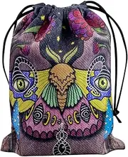 Velvet Tarot Bag - Tarot Pouch Bag Velvet | Tarot Card Storage Bag | 13x18cm Novel Tarot Card & Dice Storage Bag | Jewelry Pouch Board Game Tarot Bag with Drawstring for Tarot Enthusiasts