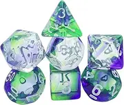 Colored Dice Set, Game Dice Desk Toys, 7X Acrylic Polyhedral Dice Math Teaching Tool, Small Dice Board Games Dice
