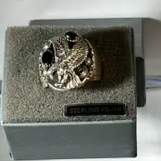 Cody Hunter CH American Eagle Black Onyx Navajo NOS 925 Sterling Mens Ring Sz 11