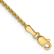 14K Yellow Gold 7 Inch 1.7mm Diamond-Cut Spiga With Lobster Clasp Bracelet