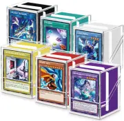 6 Pack Card Deck Boxes, Card Deck Cases with 600 PCS Matte Card Sleeves, Comman