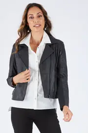 Jupiter Moto Leather Jacket--FTB-14278JWFA
