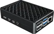 Miuzei Raspberry Pi 4 Aluminium Case, Raspberry Pi 4 Model B Metal Case, Pi 4 Alloy Armor Case with Cooling Column and Thermal Pads Compatible with Raspberry pi 4 B 8gb 4gb 2gb- No Pi Board