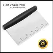 6 Inch Bench Scraper Stainless Steel Dough Scraper for Pastry Dough Pizza Bread