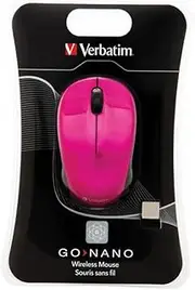 Verbatim GO Nano Wireless Mouse, Hot Pink 49043