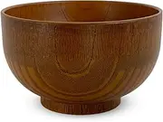 J-Kitchens Miso Soup, Rice Bowl, Soup Bowl, 12.5 fl oz (370 cc), φ4.8 x H 3.0 inches (12.2 x 7.6 cm), Heat Resistant, 47.2 inches (120 cm), Wood Style, Favorite Bowl, Slide, Made