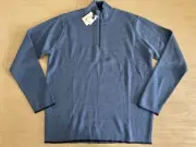 Benson Apparel Roosevelt 1/4 Zip Pullover Size 2XL Icy Blue BNWT