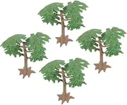 4pcs Miniature Pine and Cypress Trees Lifelike Plastic Model Trees for Micro Landscape Decor Friendly Accessories for Model Railroad Scenery and Building