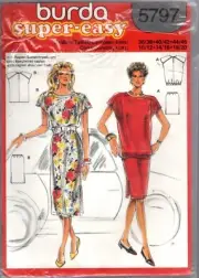 Burda Pattern 5797 Ladies Blouse and Skirt Sizes 10 - 20