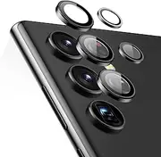 ESR for Samsung Galaxy S22 Ultra Camera Lens Protector (2022), Scratch-Resistant Ultra-Thin Tempered Glass with Aluminum Edge, Set of 5, Black