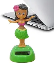 Dashboard Decorations for Car | Solar Powered Dashboard Decorations Swinging Dancing Figure | Grass Skirt Shaking Desktop Ornaments for Vehicle