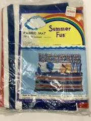 Vintage Summer Fun- Fabric Pool Mat/floatie 72x30 NEW