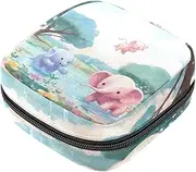Period Bag,Sanitary Napkin Storage Bag,Bear Bunny Elephant,Tampon Holder for Purse
