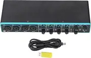 LOCADENCE Professional 4 Channels Sound Card Computer Audio Interface, Plug and Play 4 in 4 Out 92Khz High Fidelity XLR TSR TS Port USB Sound Interface for Recording Songwriting