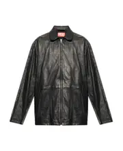 L-Stoller leather jacket IT50,IT46 Black