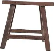 Toyvian Solid Wooden Step Stool for Portable Foot Stool with Unique Chicken Wing Design for Bathroom Kitchen and Room Versatile Small Wooden Bench for Shoe Changing and Plant Stand