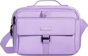 MOSISO Camera Bag Case, DSLR/SLR/Mirrorless Photography Camera Messenger Bag Compact Crossbody Padded Shoulder with Rain Cover Compatible with Canon/Nikon/Sony, Lenses, Purple