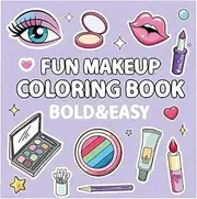 Makeup Books,Makeup Easy Color Book - Preschool Supplies, 40 Sheets Painting Book Including Simple and Big Illustrations for Kids Adults