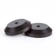 4pcs HIFI Audio Amp Speaker Spike Isolation Stand Feet Ebony Wooden Base Pads