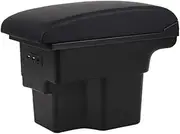 EXEGPLPVK Fit for Kia Soul Armrest Box Central Store Content Storage Box with Fit for Kia Sauer Rio Armrest Box USB Interface(Black red line)