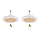 2X Ceiling Fan with Remote Control and Light 30W LED Lamp Fan Silent7817