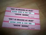 2 Elton John Kiki Dee Don't Go Breaking My Heart / Snow Jukebox Title Strips