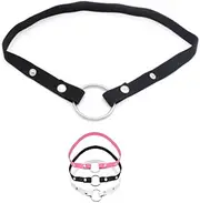 Male Chastity Belt Auxiliary Belts Chastity Device Elastic Band Accessories Cage Testicle Ring BDSM Bondage Restraints Sex Toy (Black)