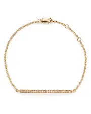 Diamond Bar Bracelet in 14K Yellow Gold, .25 ct. t. w.