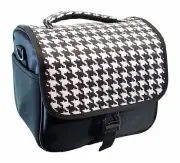 Designer Houndstooth DSLR Camera Bag, HAN-E226678EQ1000
