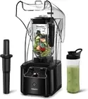 CRANDDI Quiet Commercial Blender 2200W High-Speed Soundproof Shield Kitchen