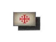 Flag patch printed badge country vintage jerusalem cross knights templar r2