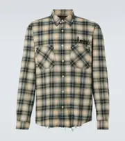 [Amiri] Amiri Amiri cotton flannel shirt UK 17 green