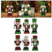 Nutcracker Figurine Photo Props Christmas Decor Ornament Traditional Wooden